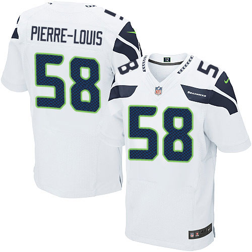 Men's Elite Kevin Pierre-Louis Nike Jersey White Road - #58 NFL Seattle Seahawks